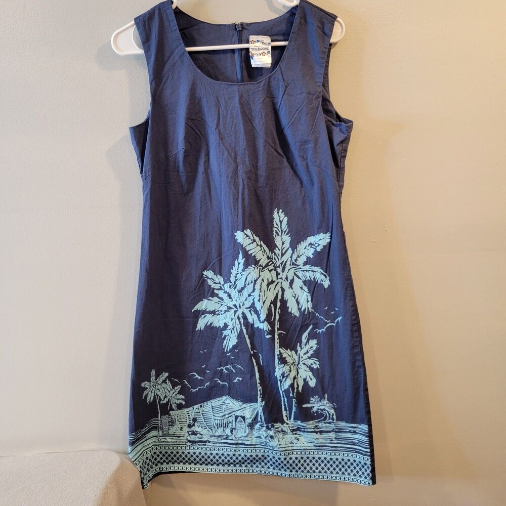 Disney Tiki Kingdom Dress Navy Blue Size 6 Sleeveless
